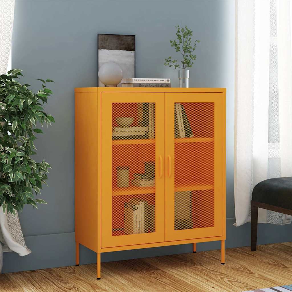 Hoiukapp sinepikollane 80 x 35 x 101,5 cm terasest