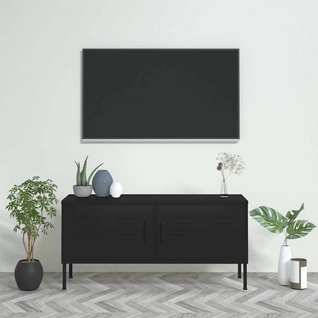 Telerikapp, must, 105 x 35 x 50 cm, teras
