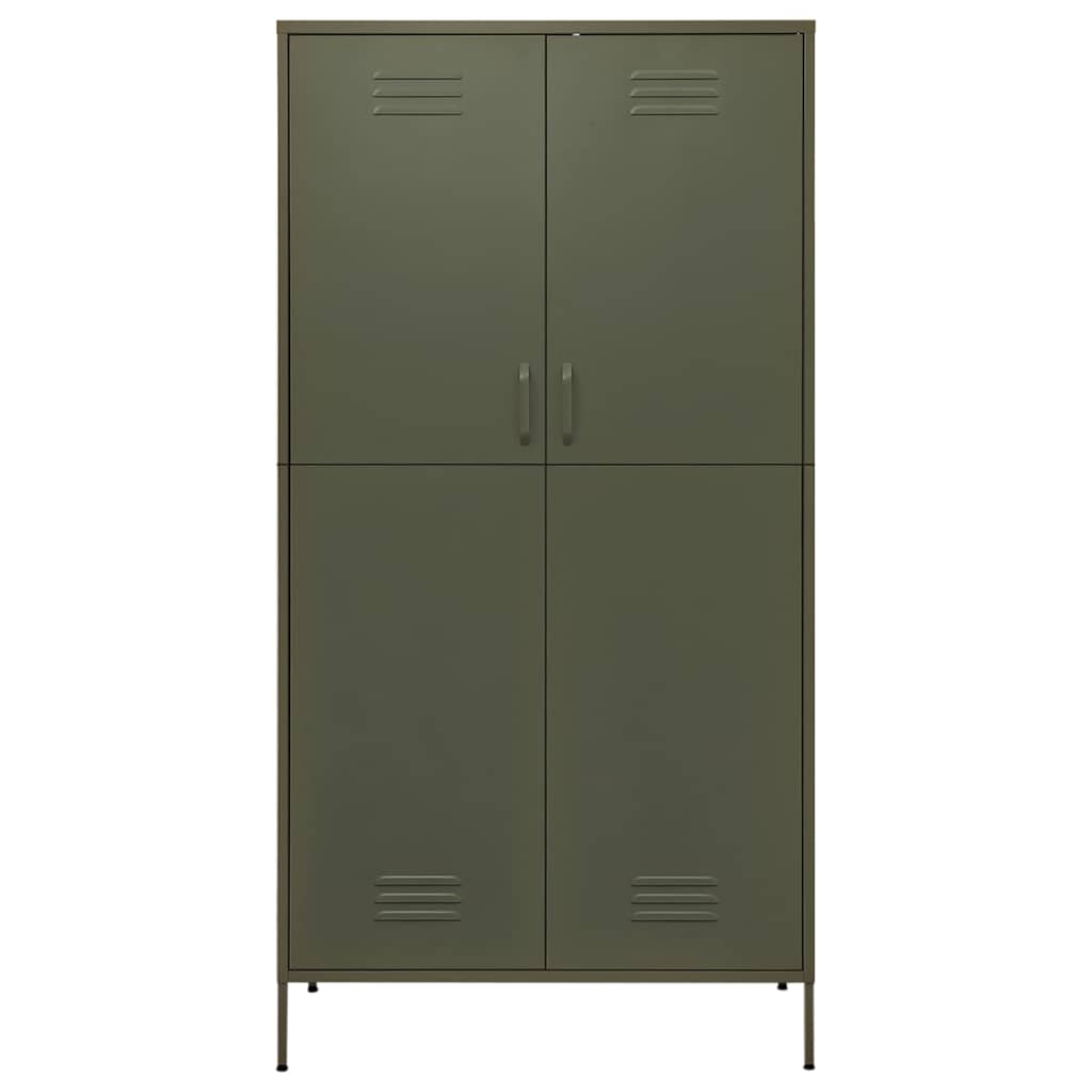 Garderoob, oliivroheline, 90 x 50 x 180 cm, teras