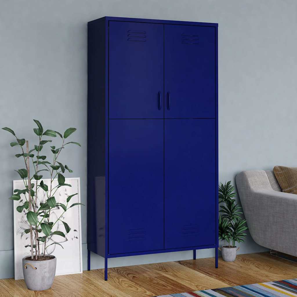 Garderoob, tumesinine, 90 x 50 x 180 cm, teras