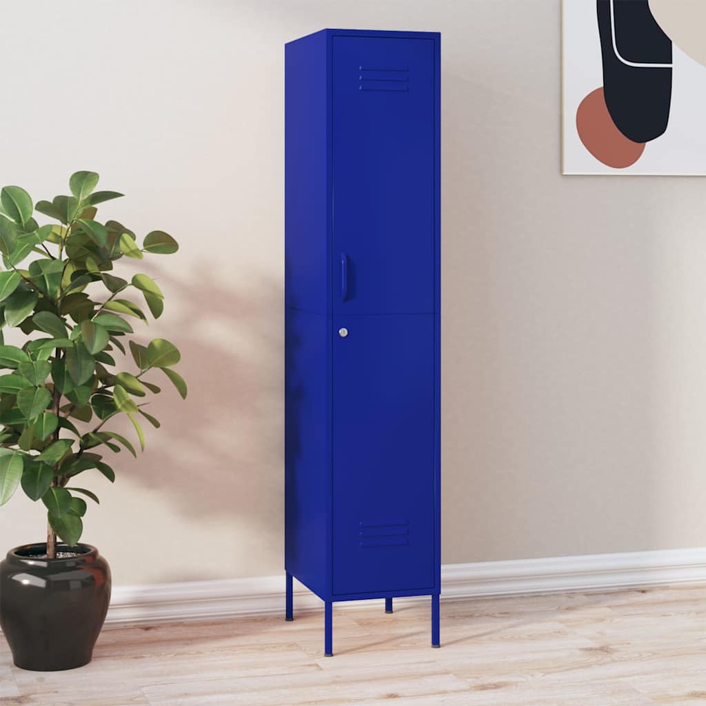 Lukustatav hoiukapp, tumesinine, 35 x 46 x 180 cm, teras