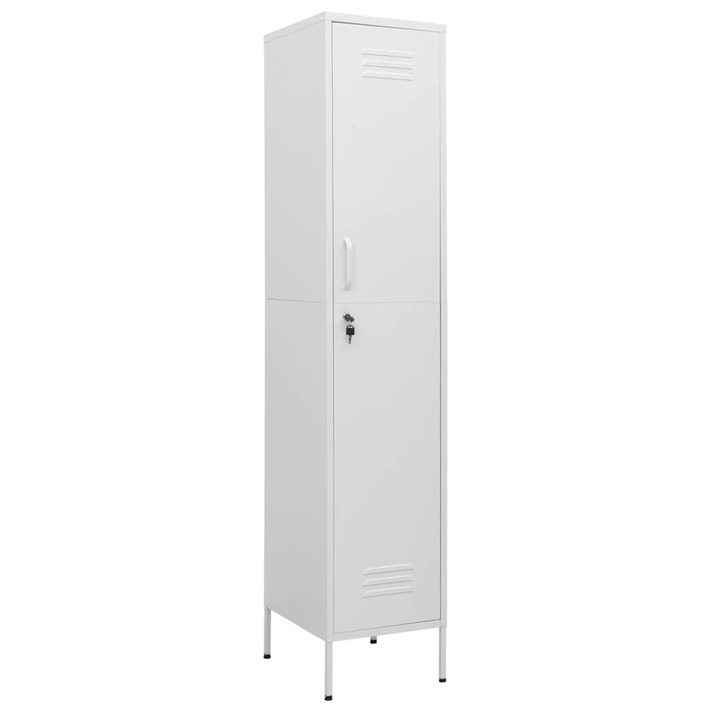 Lukustatav hoiukapp, valge, 35 x 46 x 180 cm, teras