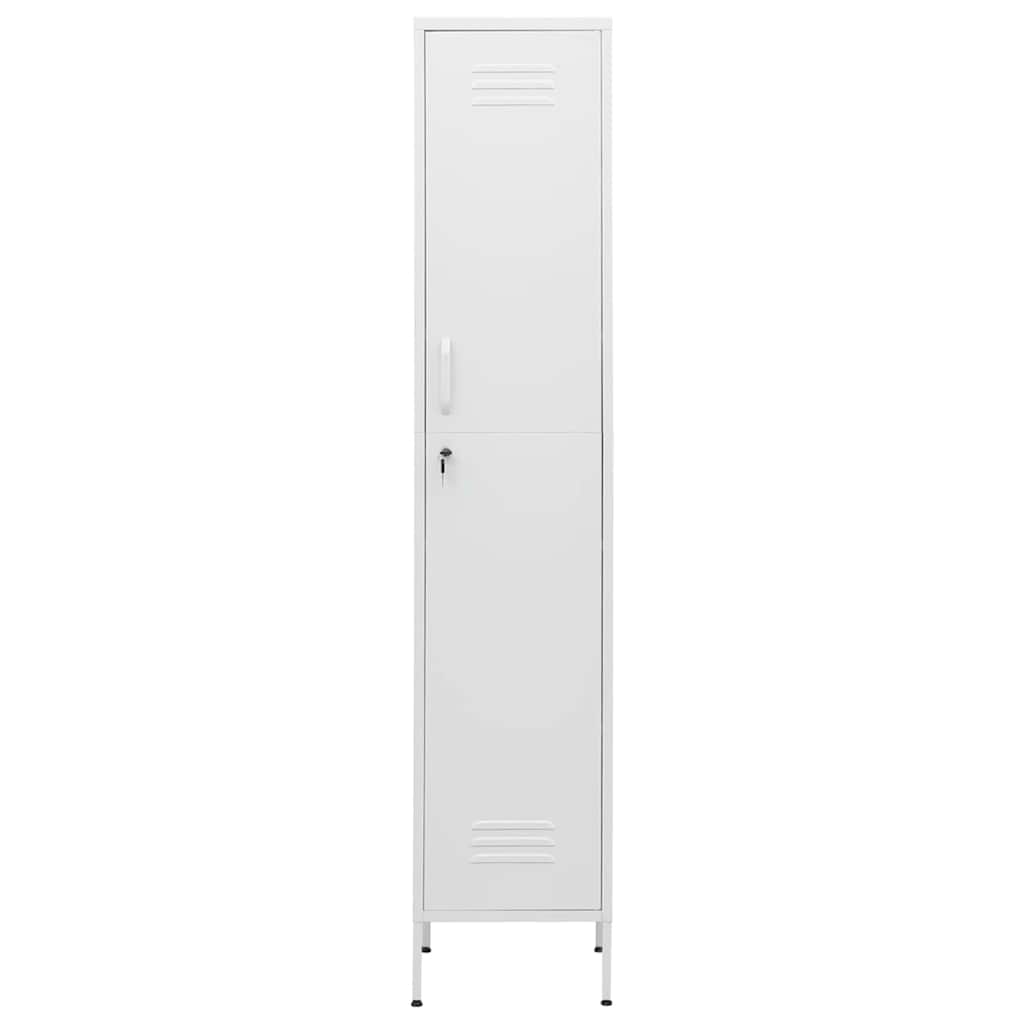 Lukustatav hoiukapp, valge, 35 x 46 x 180 cm, teras