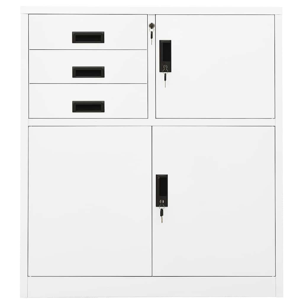Kontorikapp, valge, 90 x 40 x 102 cm, teras