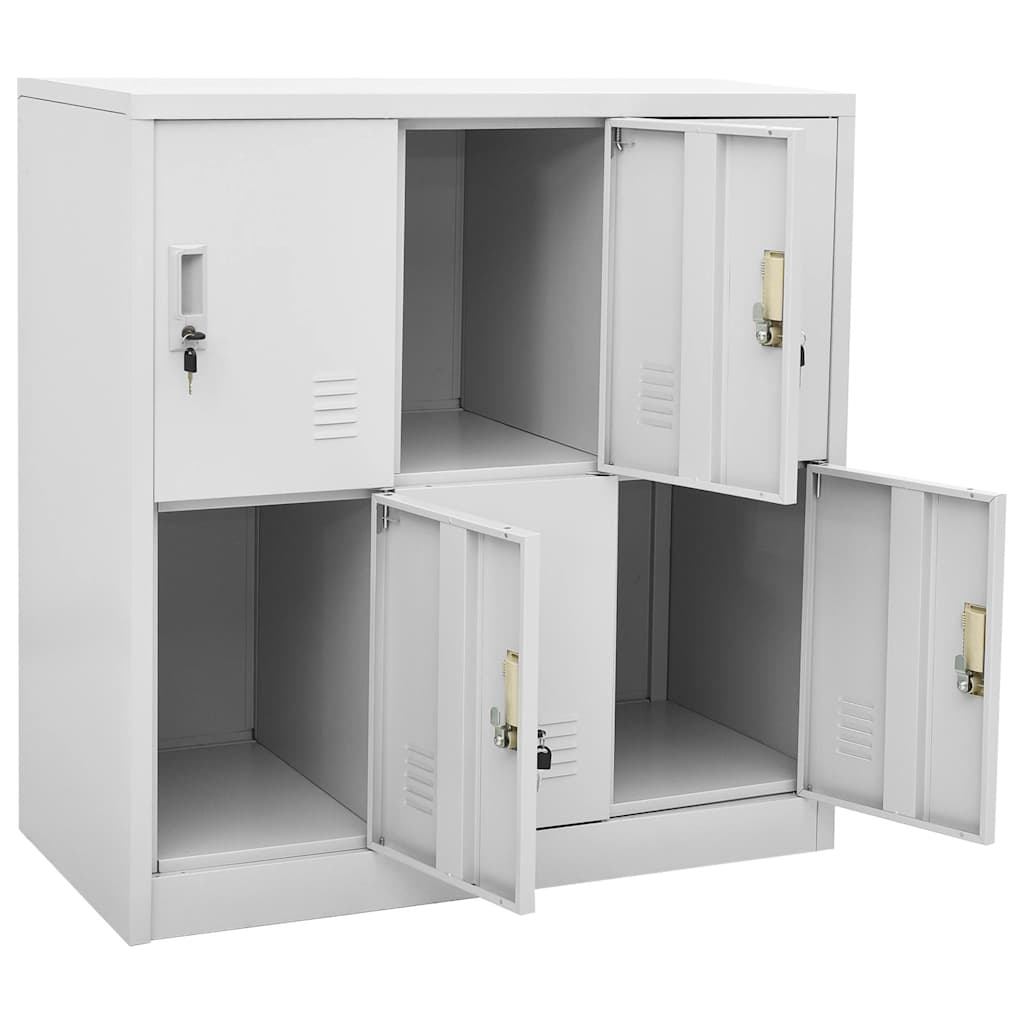 Lukustatav hoiukapp, helehall, 90x45x92,5 cm, teras