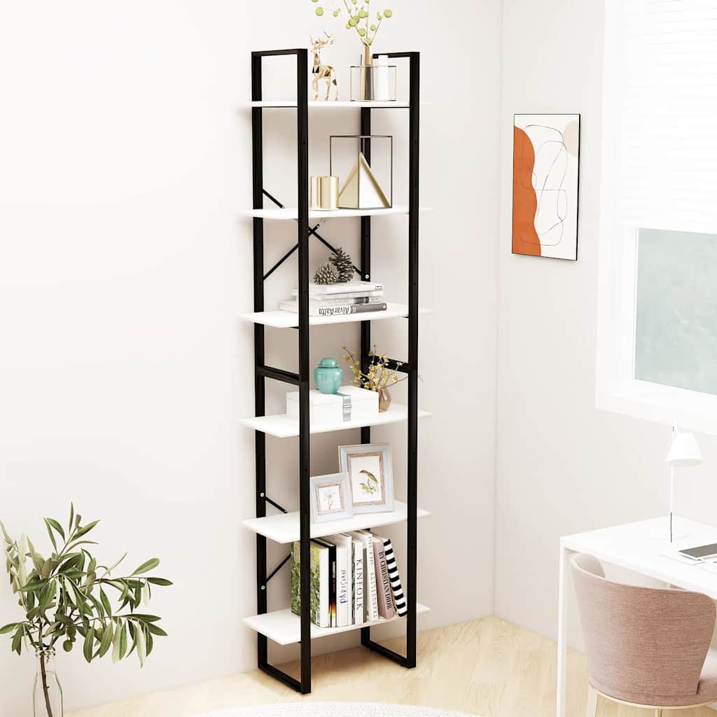 Hoiuriiulid 2 tk, valge 60x30x210 cm männipuit