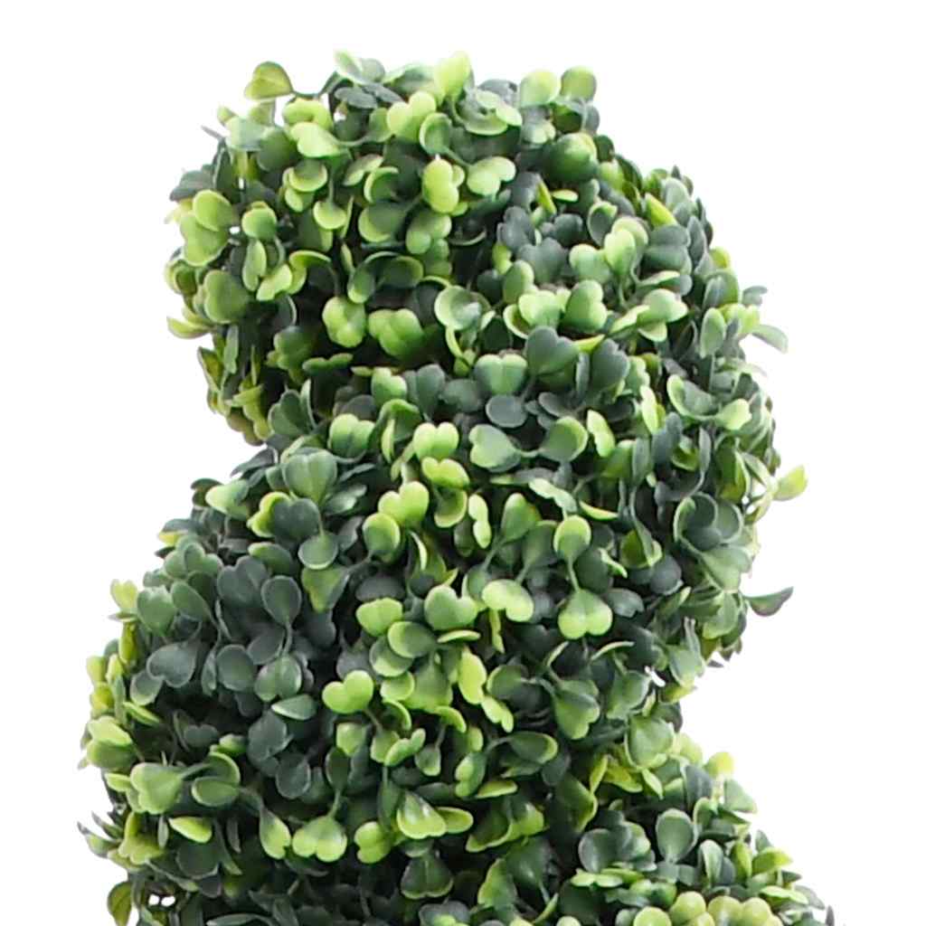 Kunsttaim pukspuu spiraal lillepotiga, roheline, 89 cm