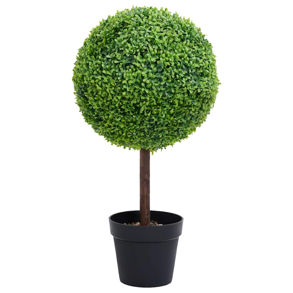 Kunsttaim pukspuu pallikujuline lillepotiga, roheline, 71 cm