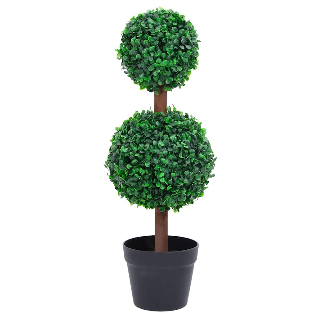 Kunsttaim pukspuu pallikujuline lillepotiga, roheline, 60 cm