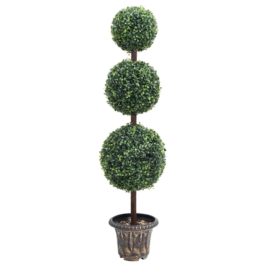 Kunsttaim pukspuu pallikujuline lillepotiga, roheline, 118 cm