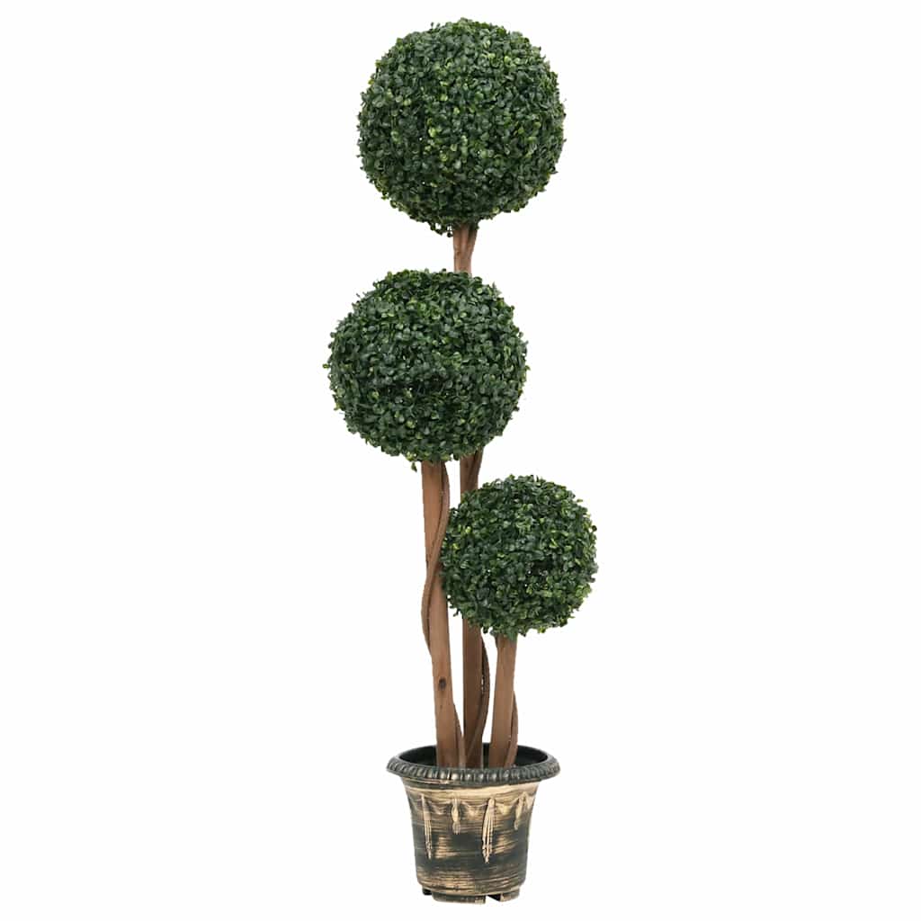 Kunsttaim pukspuu pallikujuline lillepotiga, roheline, 119 cm