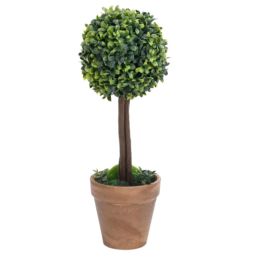 Kunsttaim pukspuu pallikujuline potiga 2 tk, roheline, 33 cm