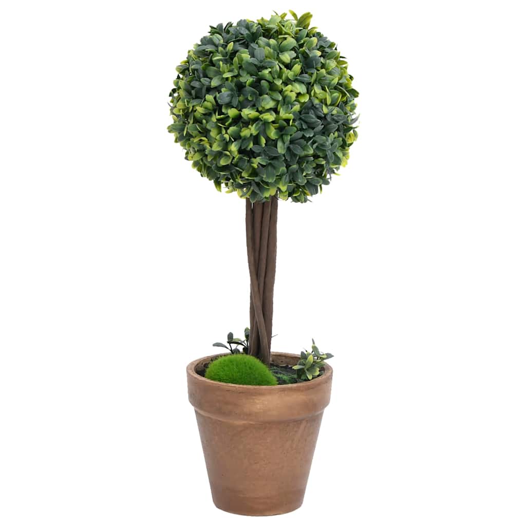 Kunsttaim pukspuu pallikujuline potiga 2 tk, roheline, 41 cm
