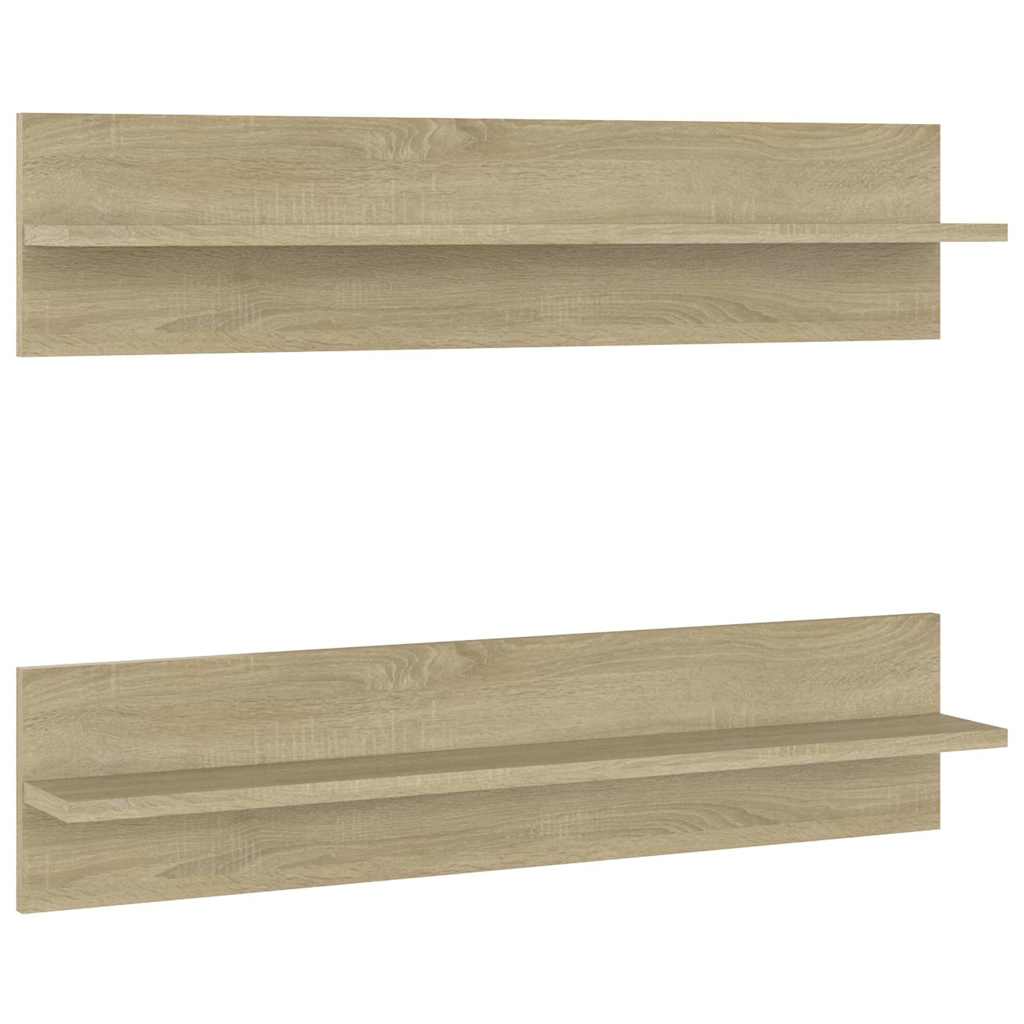 Seinariiulid 2 tk, Sonoma tamm, 80x11,5x18 cm, puitlaastplaat