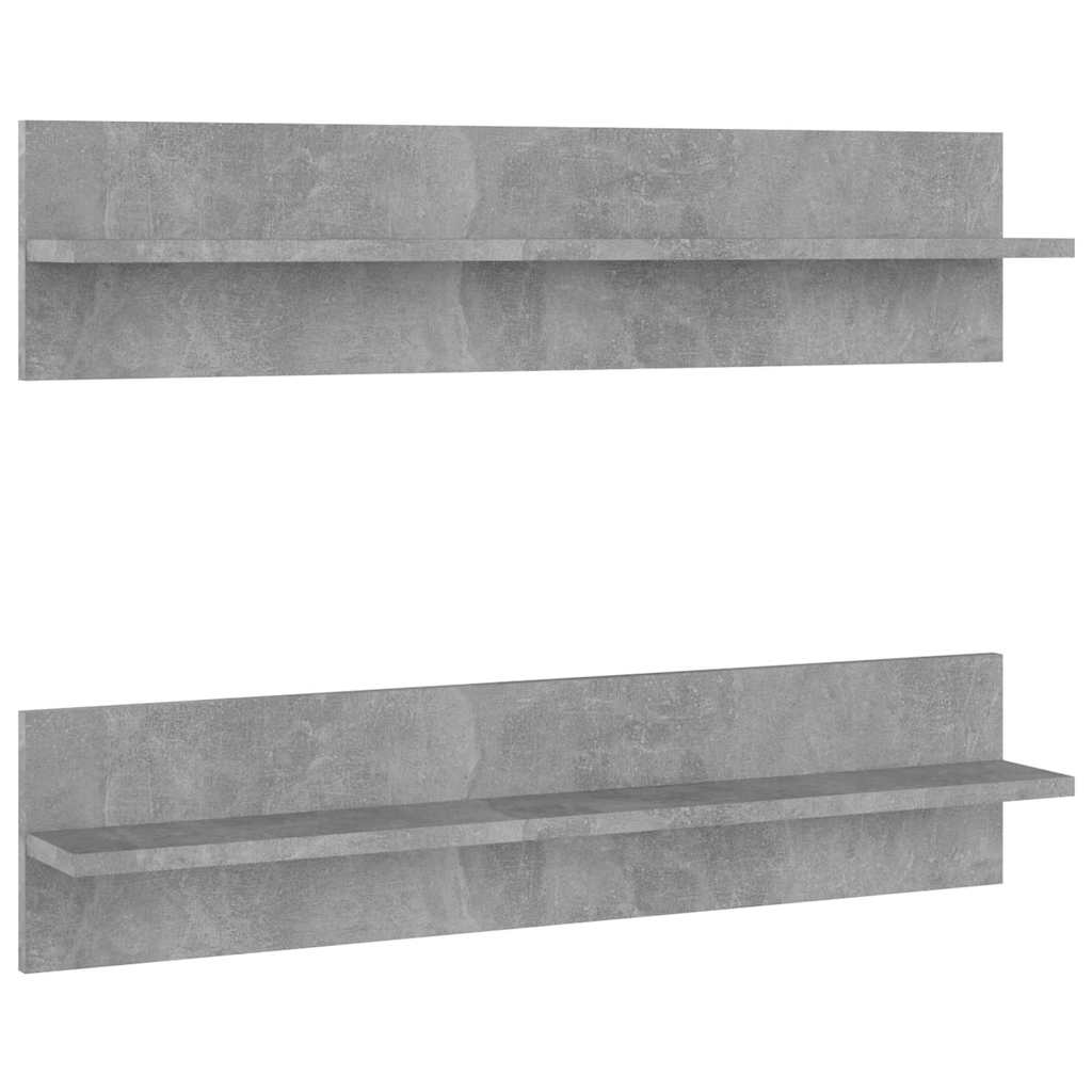 Seinariiulid 2 tk, betoonhall, 80 x 11,5 x 18 cm, puitlaastplaat