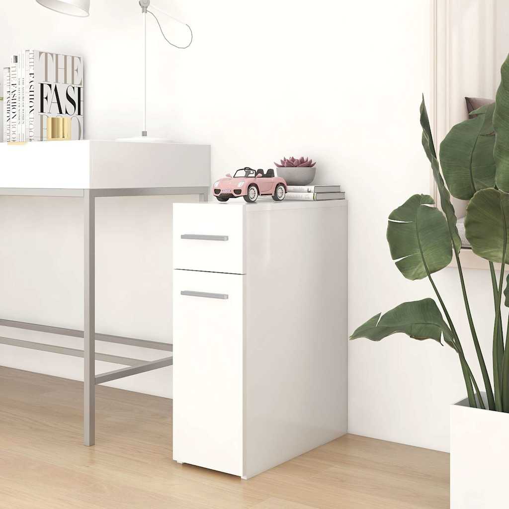 Sahtlitega kapp, valge, 20 x 45,5 x 60 cm, tehispuit