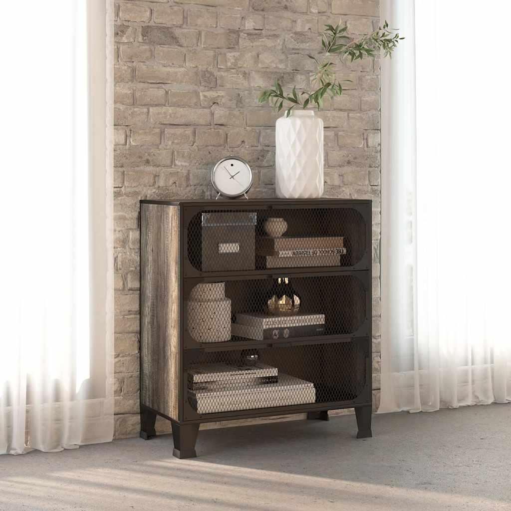 Hoiukapp, hall, 72x36x82 cm, metall ja MDF