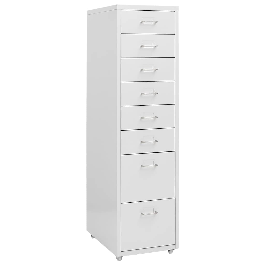 Mobiilne kontorikapp, hall, 28 x 41 x 109 cm, metall