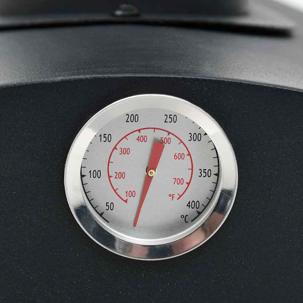Kolm ühes aia pitsaahi ja grill, must