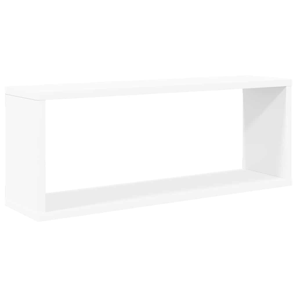 Kuubikukujulised seinariiulid 6 tk, valge, 60x15x23cm tehispuit