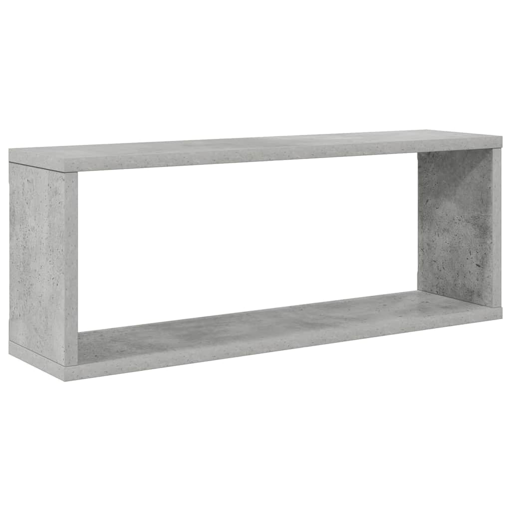 Kuubikukujulised seinariiulid 6 tk, betoonhall, 60x15x23 cm