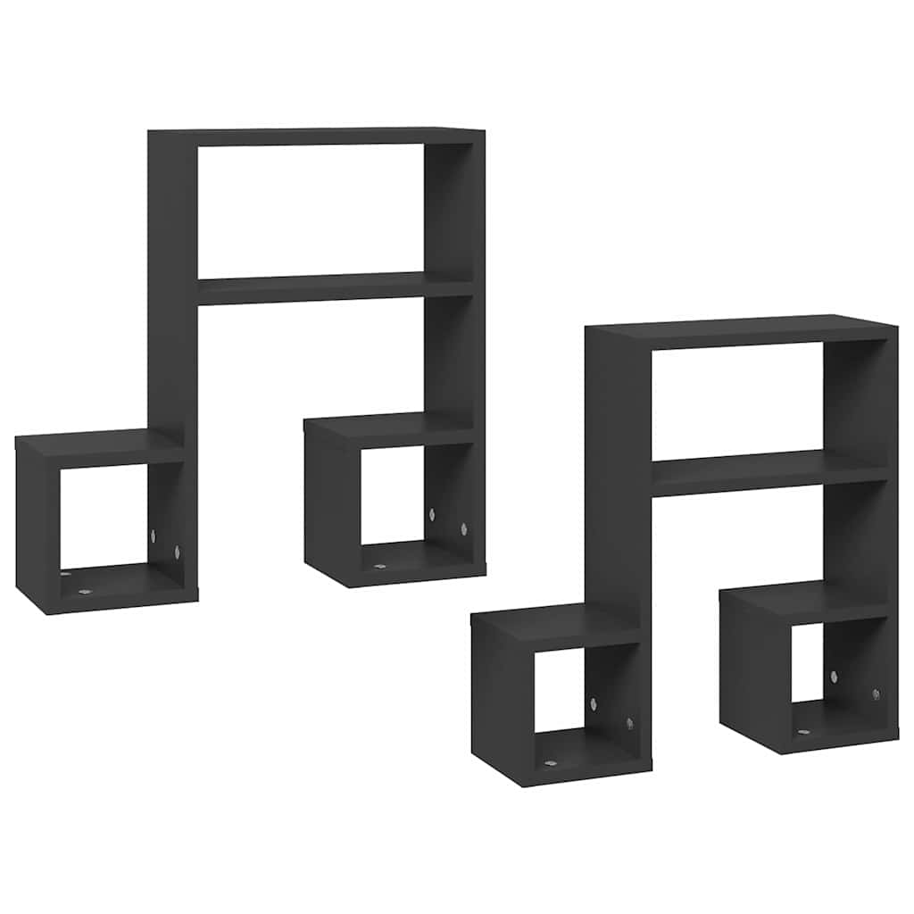 Seinariiulid 2 tk, hall, 50x15x50 cm, tehispuit