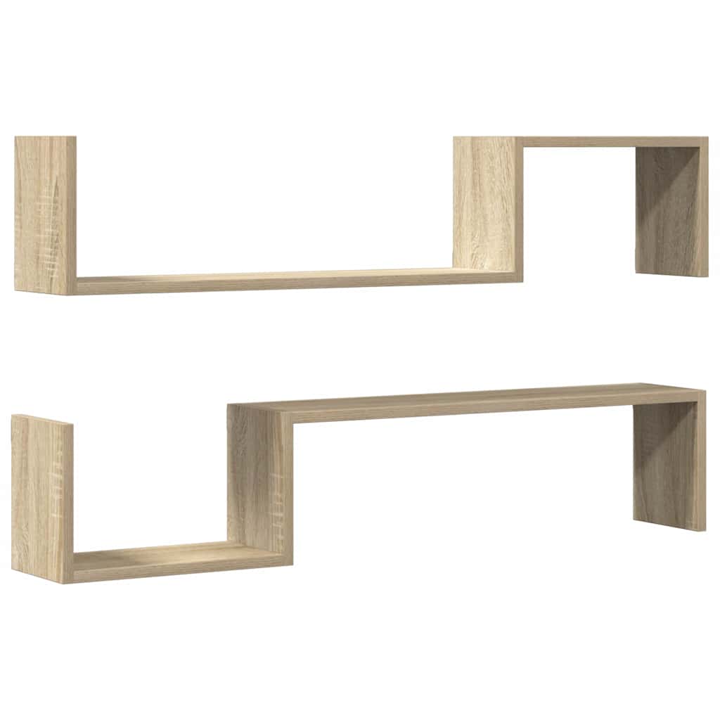 Seinariiulid 2 tk, sonoma tamm, 100x15x20 cm, tehispuit