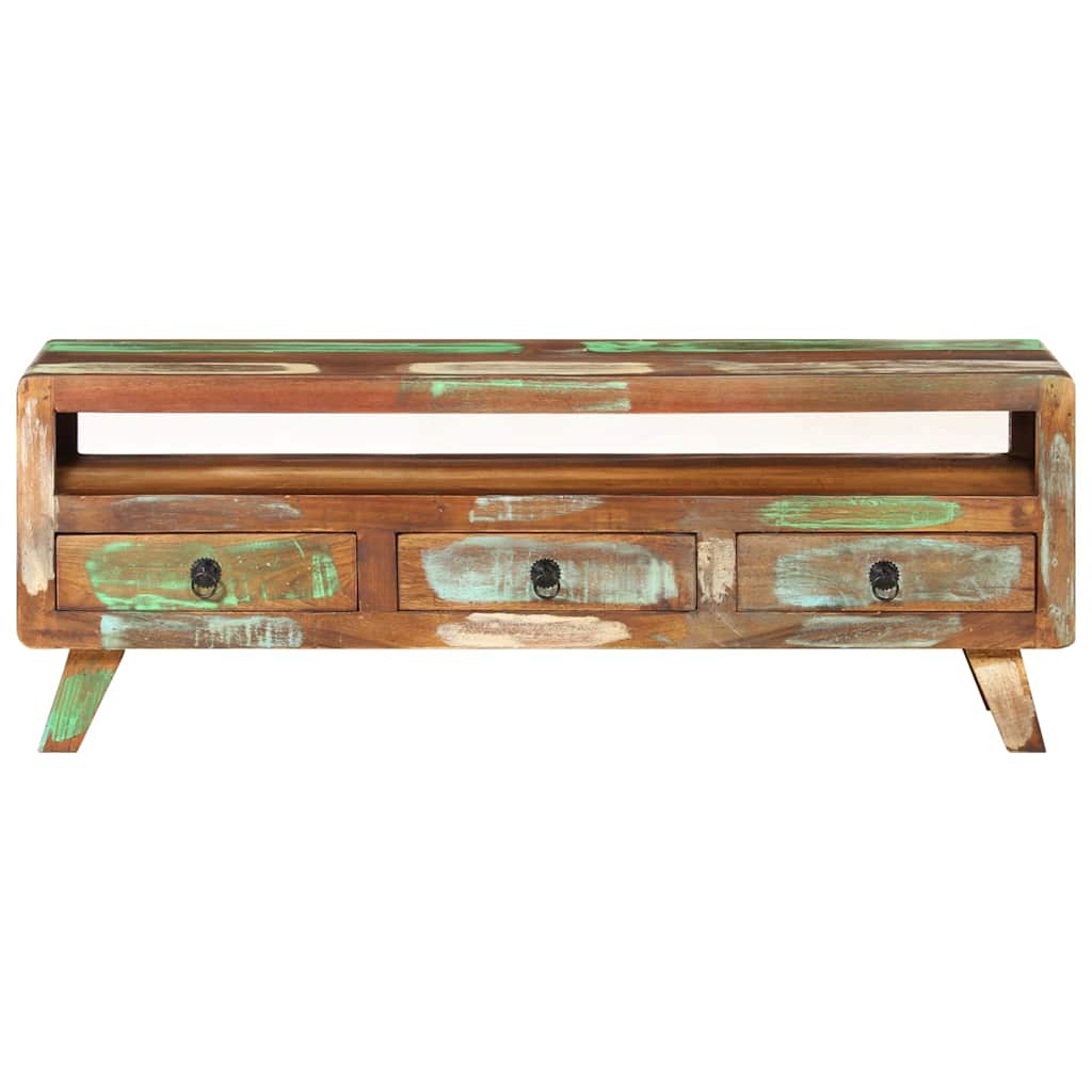 TV-kapp, mitmevärviline, 110 x 30 x 40 cm, taastatud puit