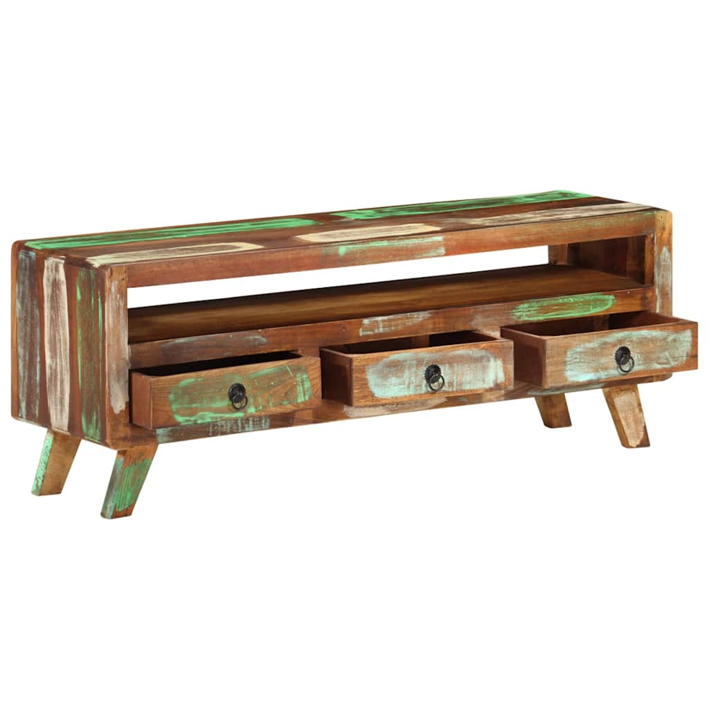 TV-kapp, mitmevärviline, 110 x 30 x 40 cm, taastatud puit