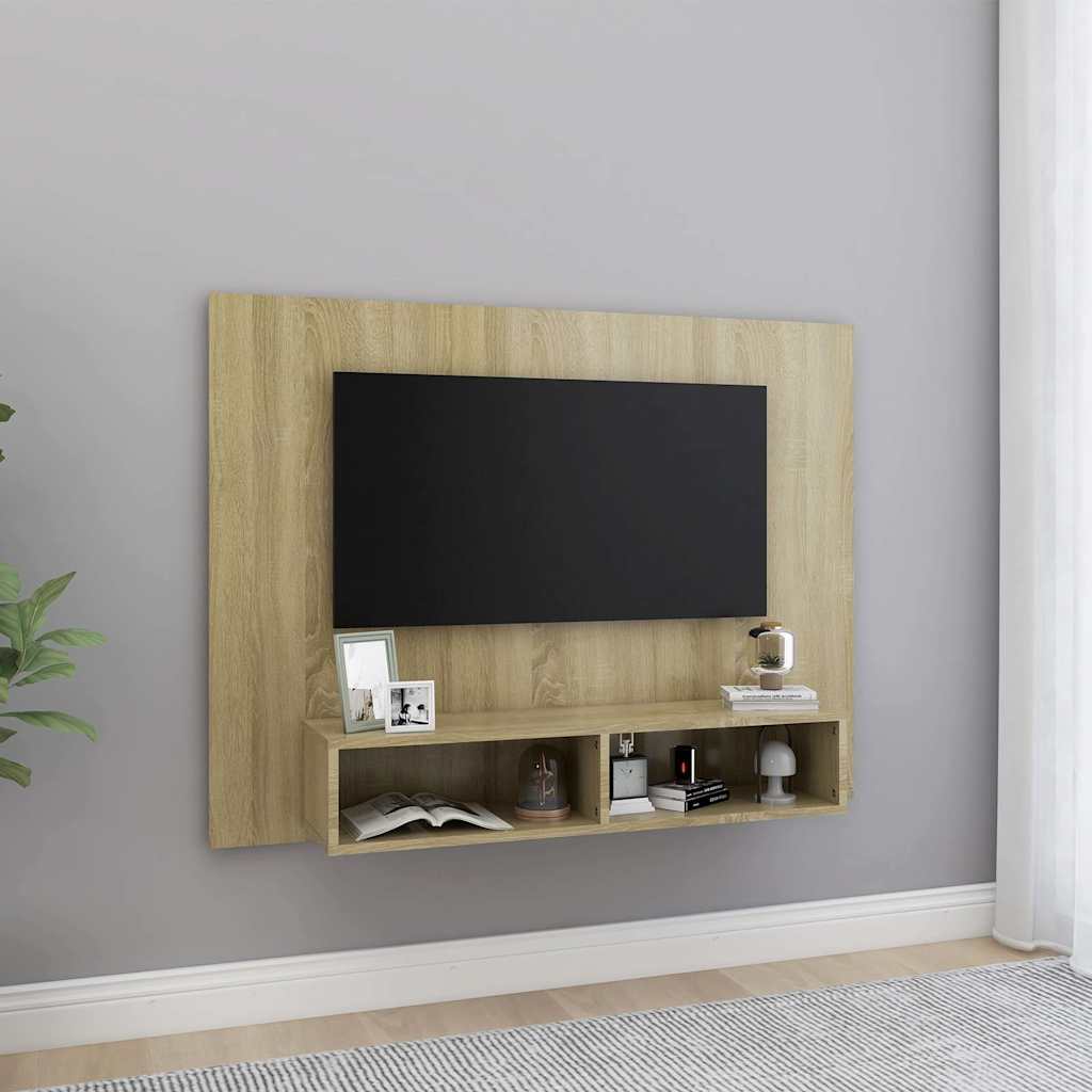 TV-seinakapp, Sonoma tamm, 120x23,5x90 cm, tehispuit