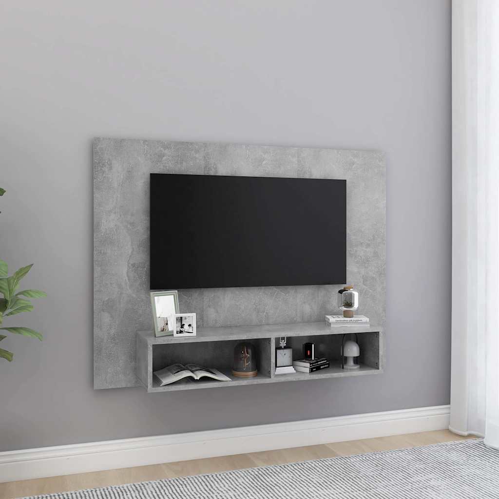 TV-seinakapp, betoonhall, 120x23,5x90 cm, tehispuit
