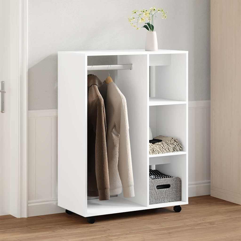 Riidekapp, valge, 80 x 40 x 110 cm, tehispuit