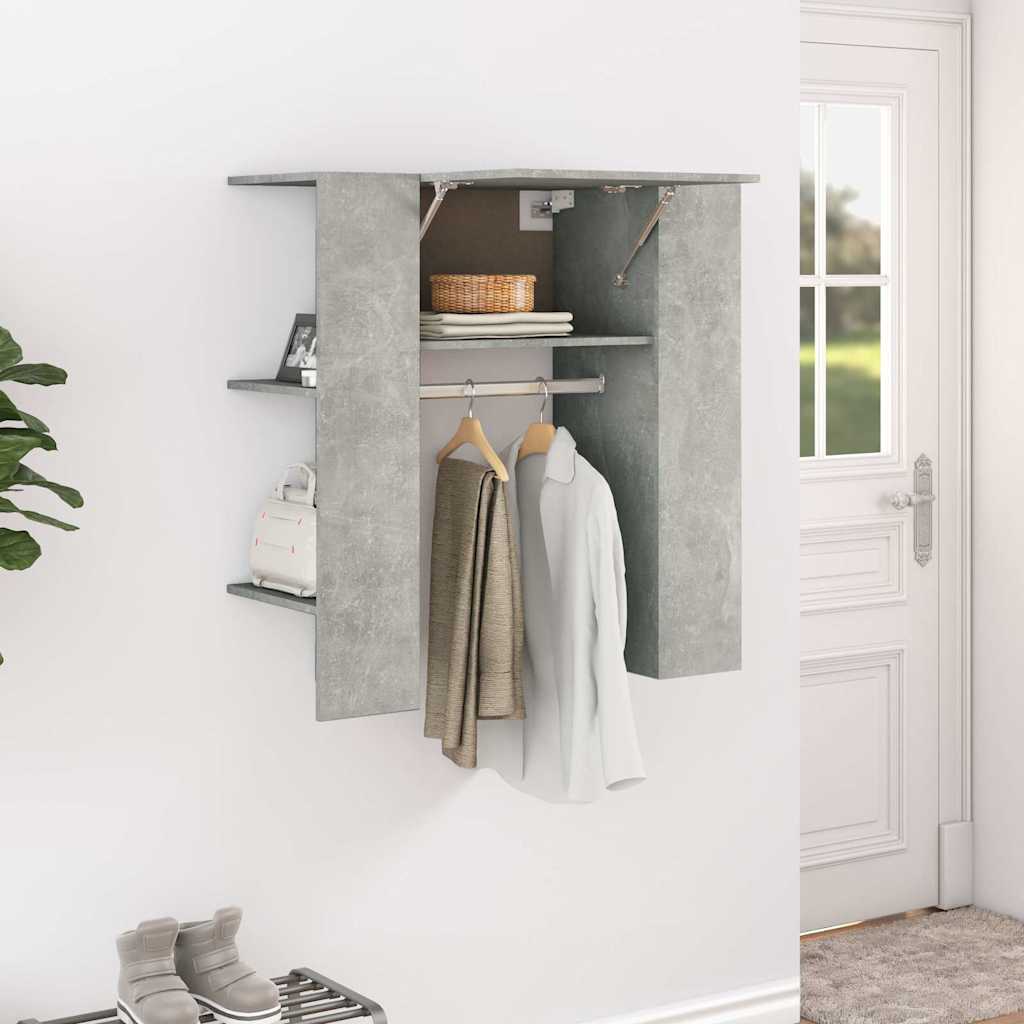 Esikukapp, betoonhall, 97,5x37x99 cm, tehispuit