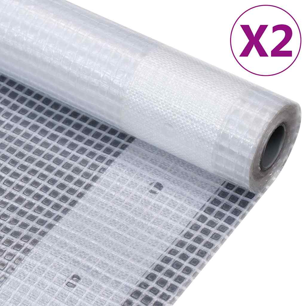 Leno presendid, 2 tk, 260 g/m² 1,5 x 5 m, valged