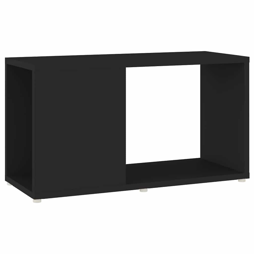 Telerikapp, must, 60 x 24 x 32 cm, puitlaastplaat