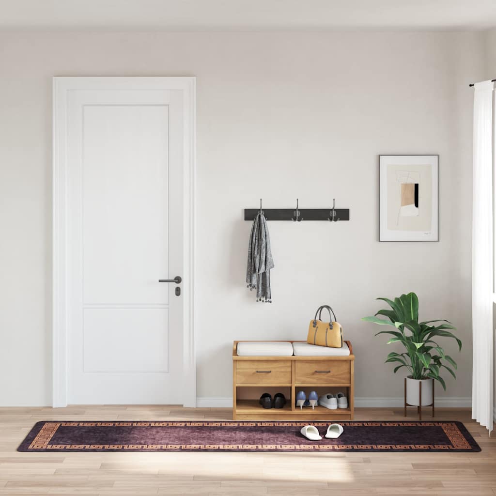 Vaip, pestav, 80 x 300 cm, must ja kuldne