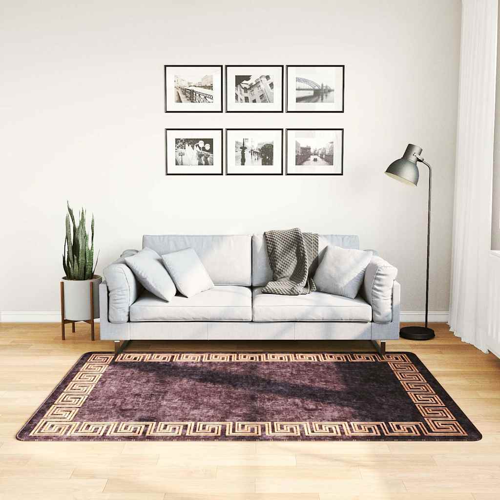 Vaip, pestav, 120 x 180 cm, must ja kuldne