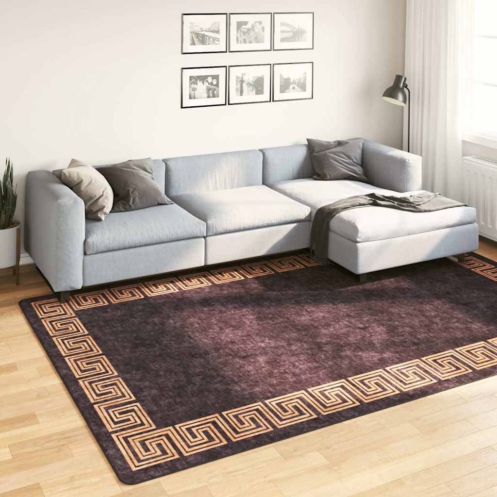 Vaip, pestav, 190 x 300 cm, must ja kuldne