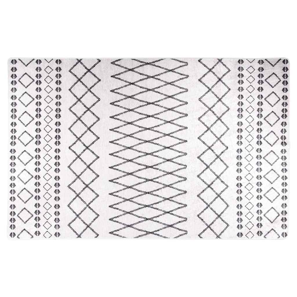 Vaip, pestav, 80 x 150 cm, valge ja must