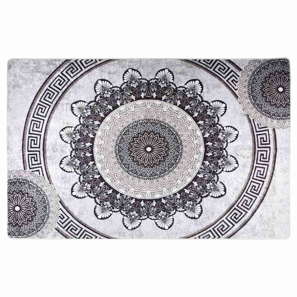 Vaip, pestav, 80 x 150, must ja hall