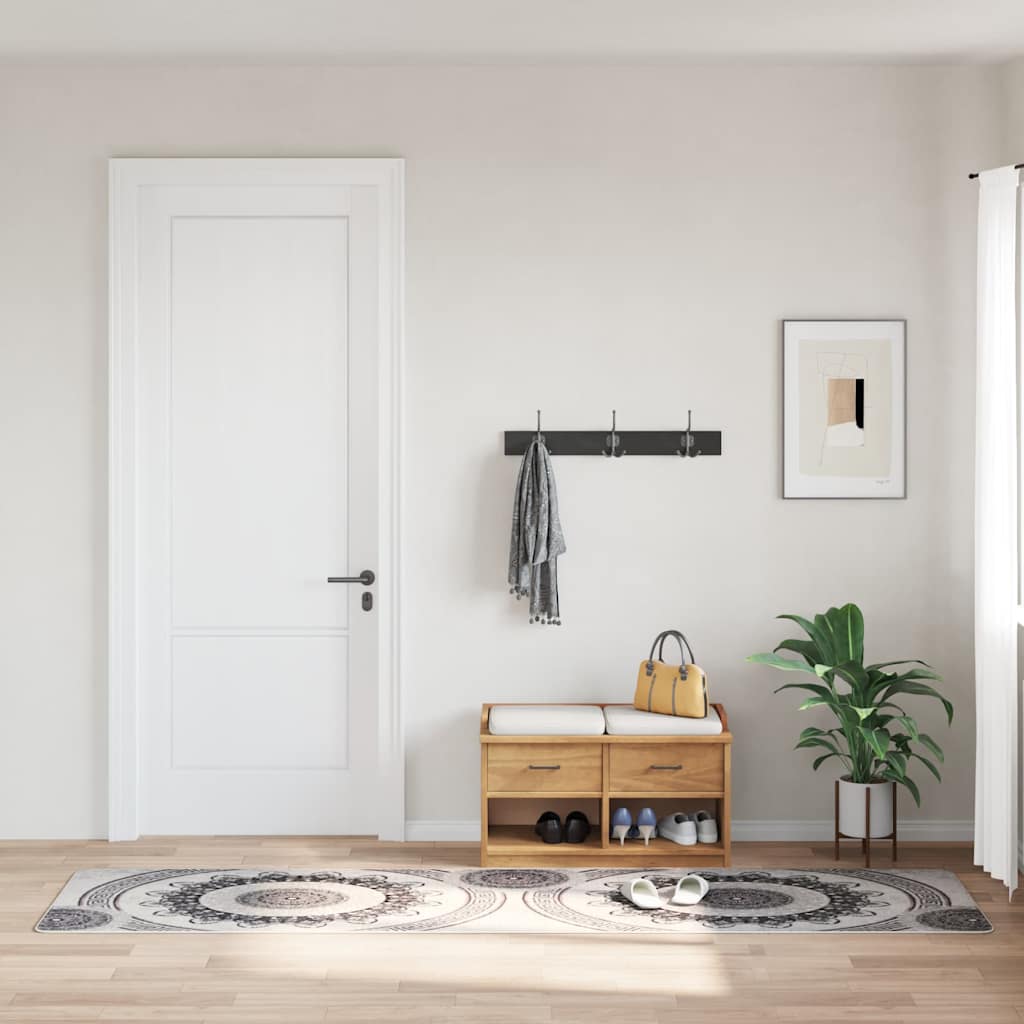 Vaip, pestav, 80 x 150, must ja hall