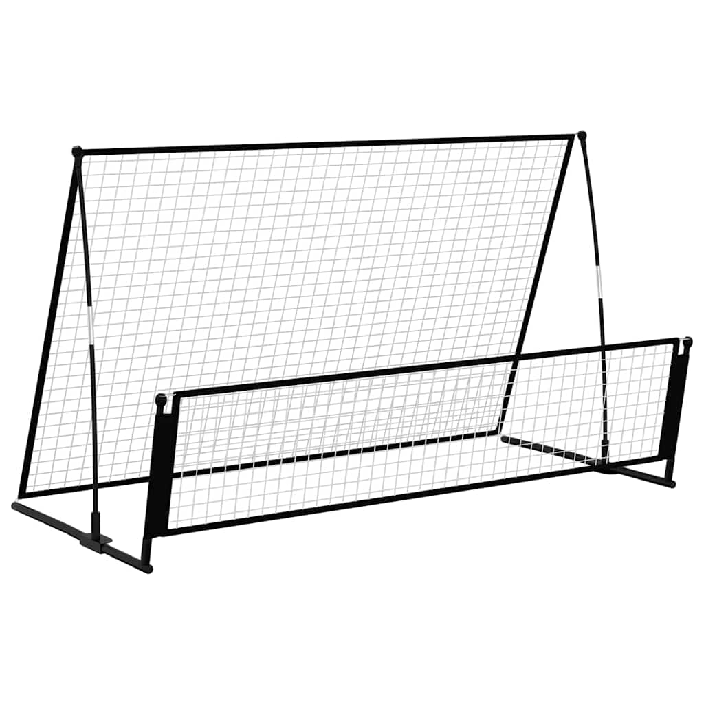 Kaks ühes tagasilöögi jalgpallivärav 202x104x120 cm teras