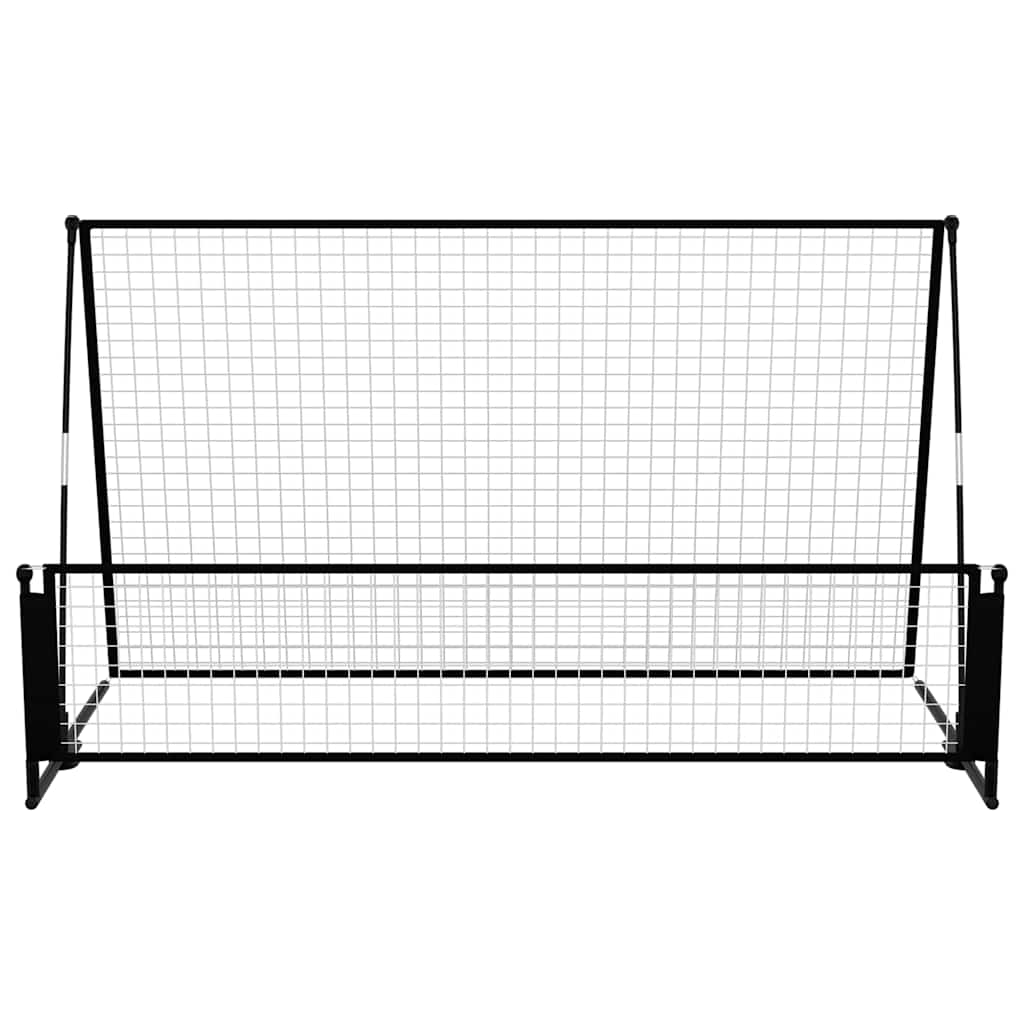 Kaks ühes tagasilöögi jalgpallivärav 202x104x120 cm teras