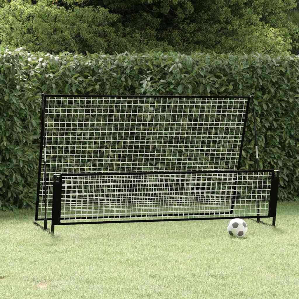Kaks ühes tagasilöögi jalgpallivärav 202x104x120 cm teras