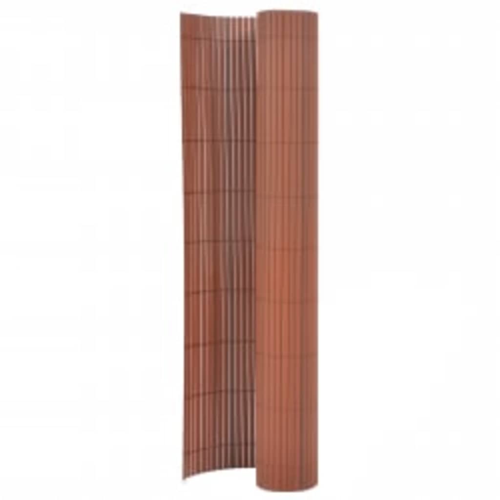 Kahepoolne piirdeaed 110 x 500 cm, pruun