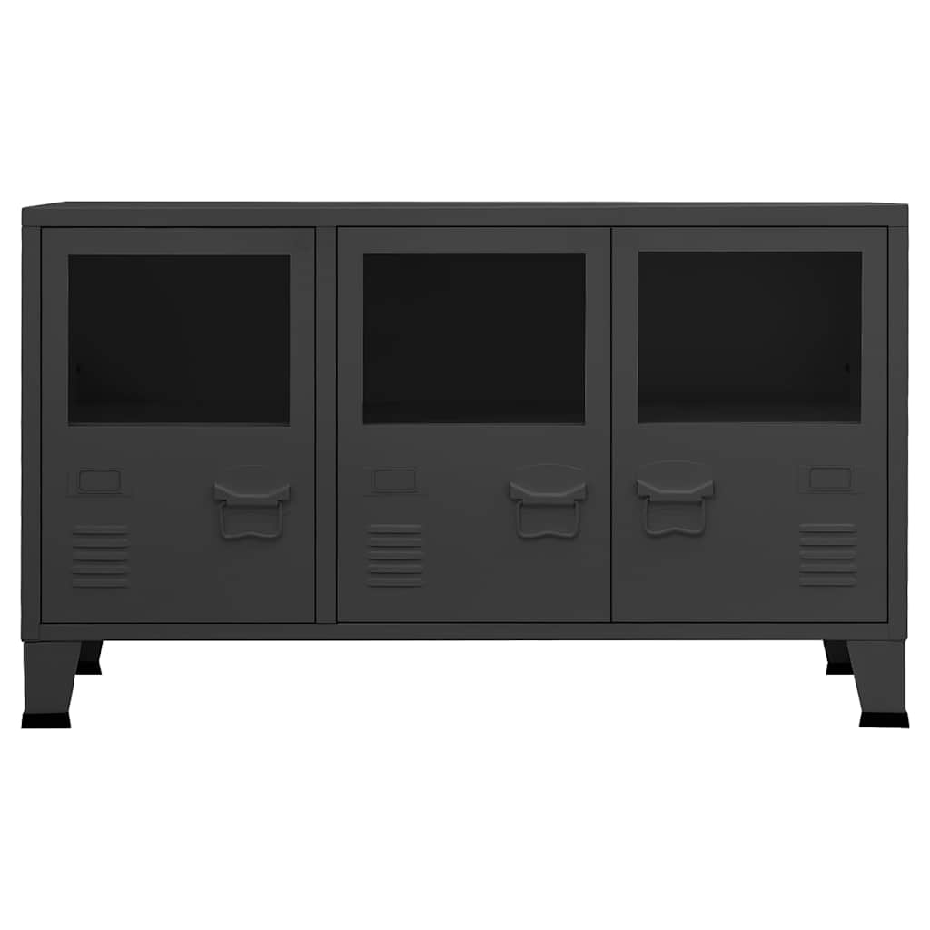 Puhvetkapp, antratsiit, 105x35x62 cm, metall ja klaas