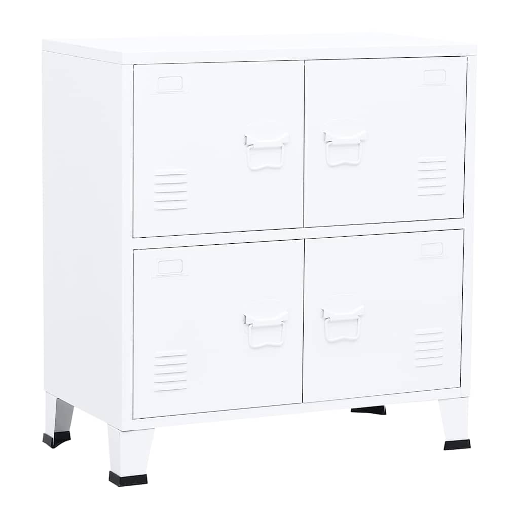 Tööstuslik hoiukirst valge 75x40x80 cm teras
