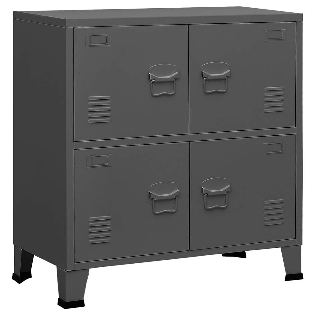 Industriaalne hoiukirst, antratsiithall, 75x40x80 cm, metall