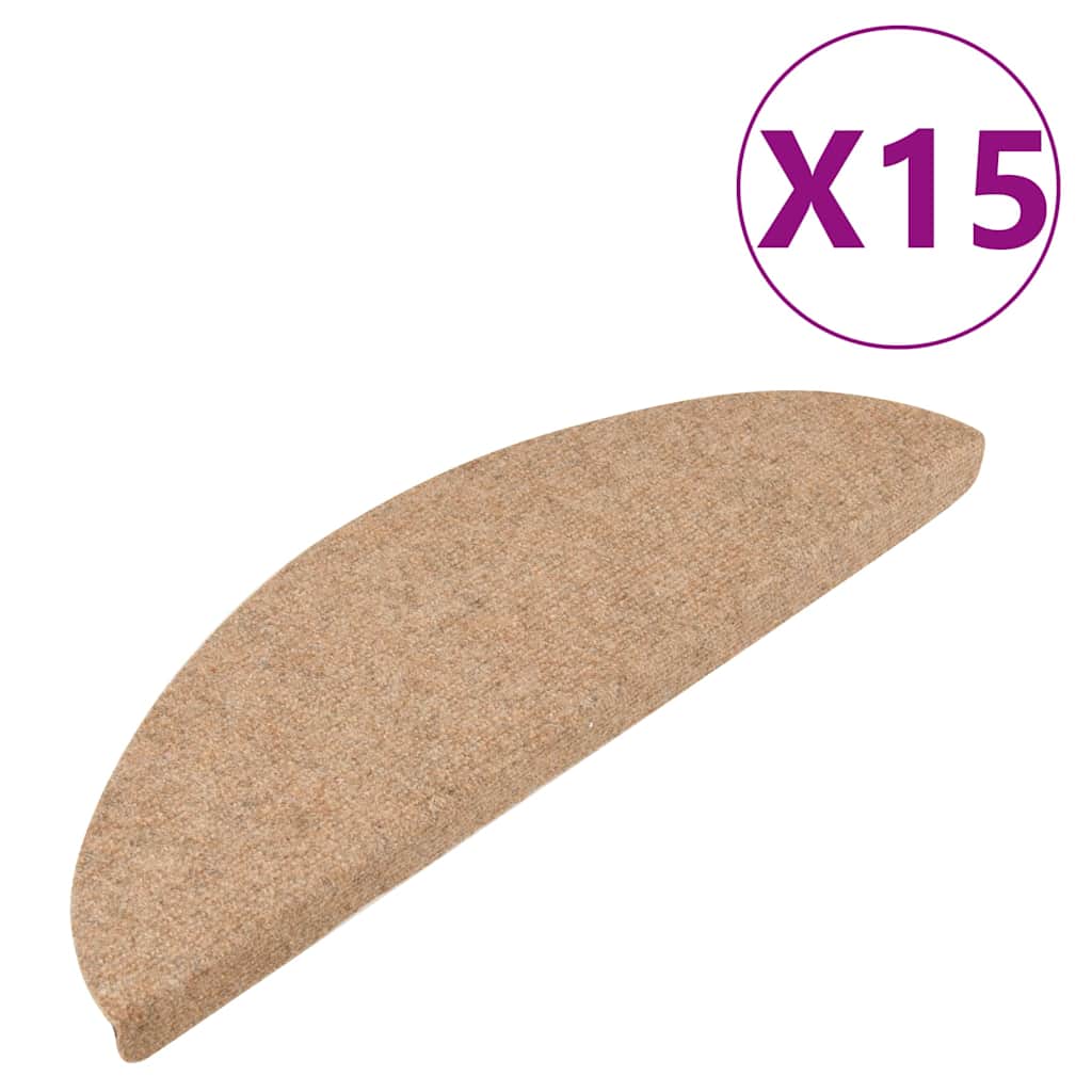 Isekleepuv trepivaip, 15 tk, 56x17x3 cm, beež