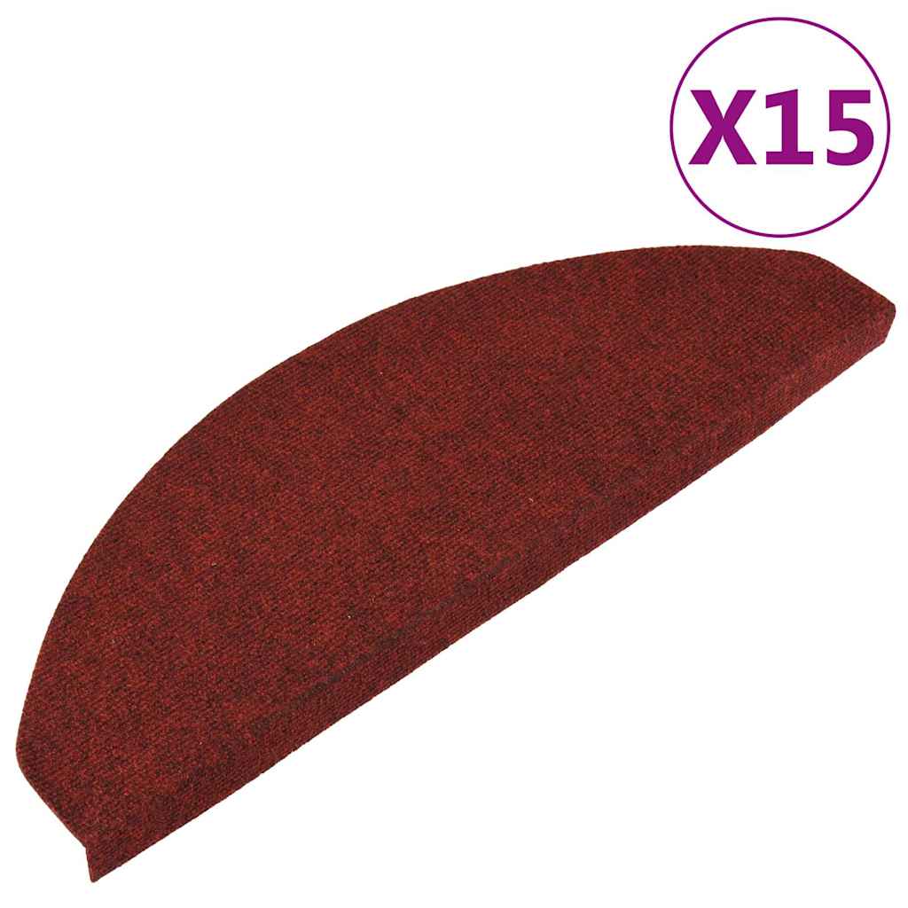 Isekleepuv trepivaip, 15 tk, 65x22,5x3,5 cm, punane
